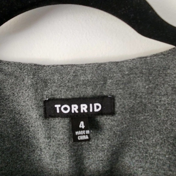 Torrid‎ Charcoal Gray Fitted Military Blazer Jacket Size Women's Plus 4X - Picture 11 of 13